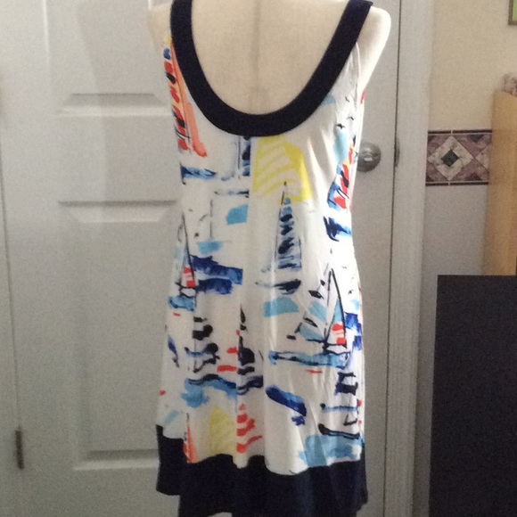 Chaps Sailboat A-line Print Dress - Picture 6 of 12